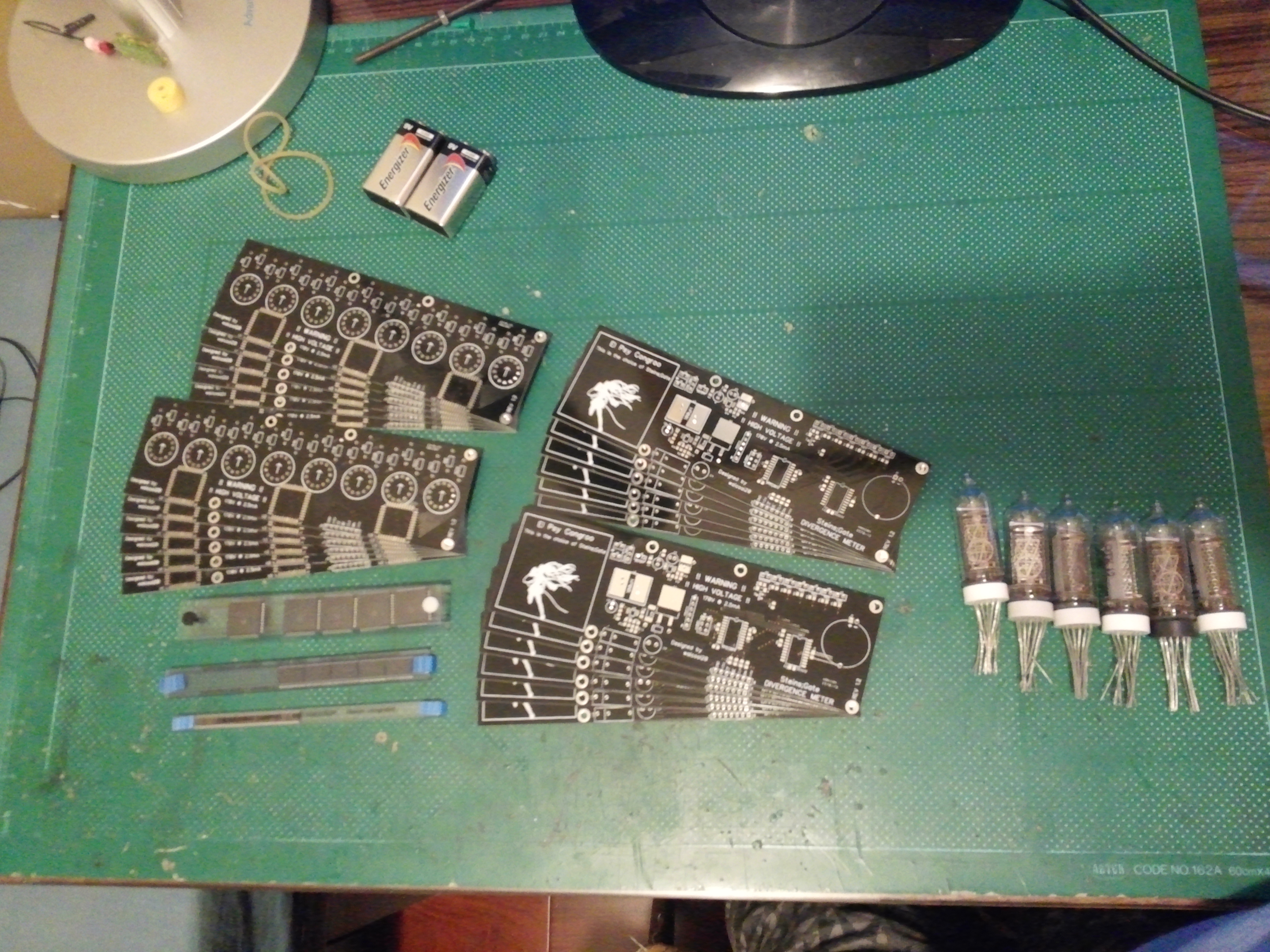 Left board: Nixie Tube Board Right Board: Main Board